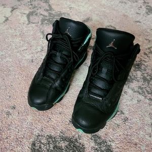 Air Jordan 13 Retro Shoes Green Island Size 6Y